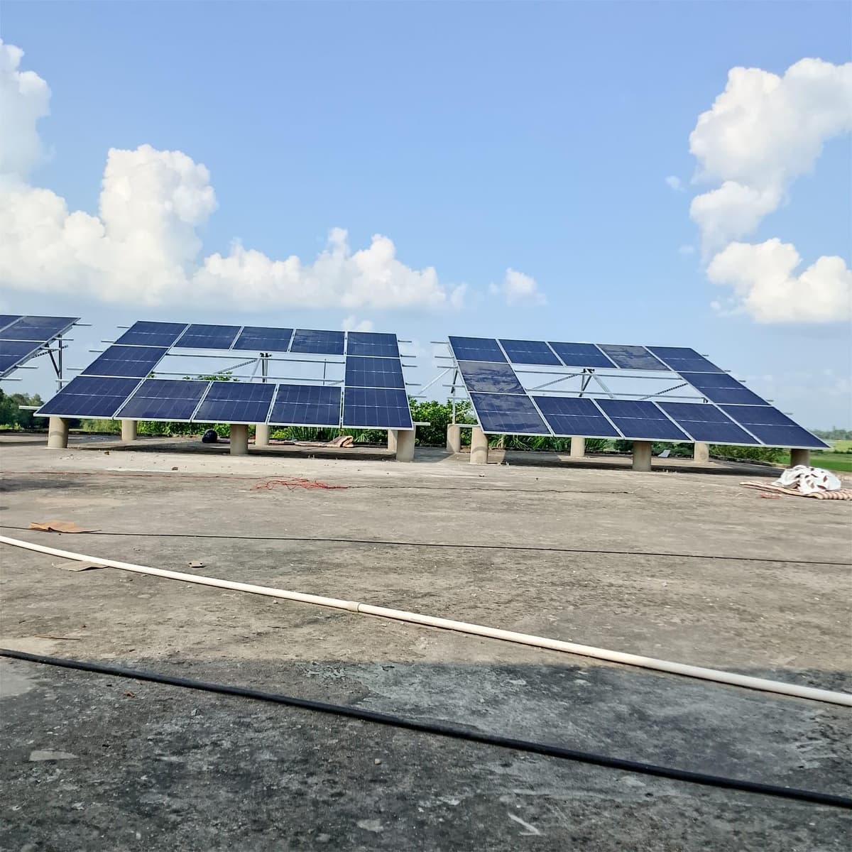 Commercial building with solar panels